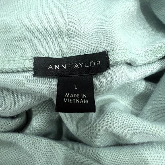 Ann Taylor Sweater Women's L Pastel Mint Green Cowl Neck Soft Cozy Cottagecore - Picture 5 of 7